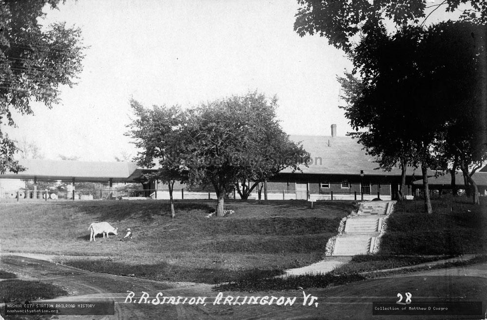 Postcard: Railroad Station, Arlington, Vermont